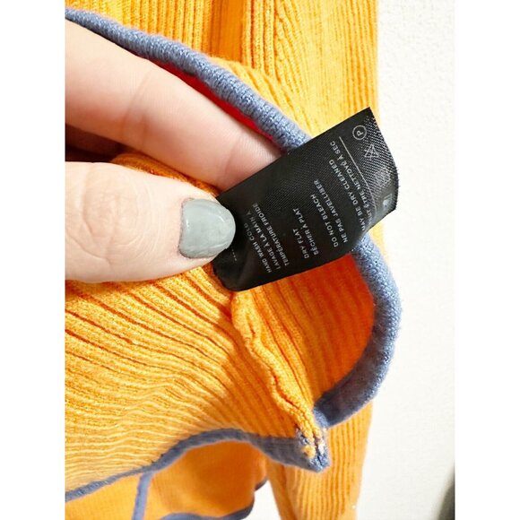 Finesse Womens Riley Radiating Set Long Sleeve Top Mini Skirt Orange Size XS/S - Picture 6 of 9